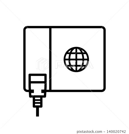 光纖電纜出口向量圖標 光纖電纜出口向量圖標 140020742
