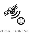 衛星互聯網向量圖標 140020743