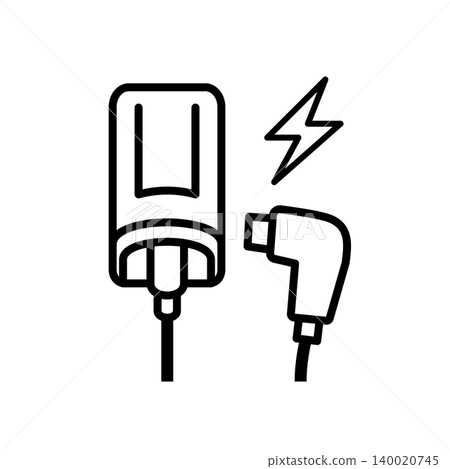 EV outlet vector icon 140020745