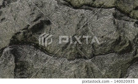 Rugged Dark Stone Surface Texture 3d render. 140020935