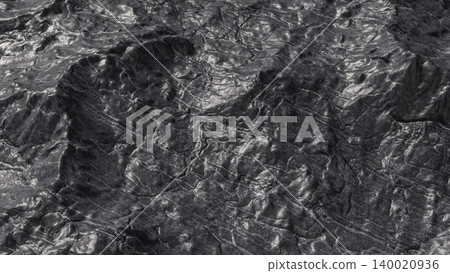 Rugged Black Stone Mountain Texture 3d render. Rugged Black Stone Mountain Texture 3d render. 140020936
