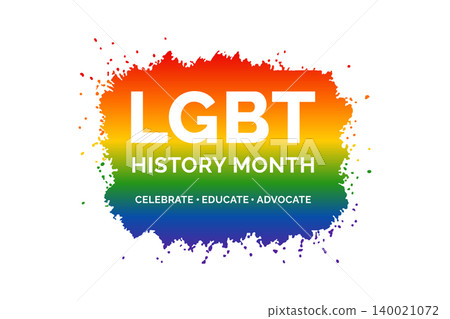 LGBT History Month Rainbow Paint Design LGBT History Month Rainbow Paint Design 140021072