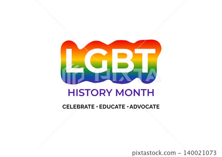 Modern LGBT History Month Typography Design Modern LGBT History Month Typography Design 140021073