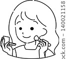 女人化妝（線條畫） 140021158