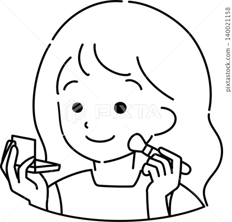 女人化妝(線條畫) 女人化妝(線條畫) 140021158