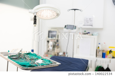 Surgical room in veterinary hospital equipped with apparatus and equipped with necessary tools Surgical room in veterinary hospital equipped with apparatus and equipped with necessary tools 140022534