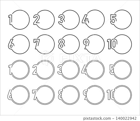 Numbered circular frames (1-10) vector illustration Numbered circular frames (1-10) vector illustration 140022942