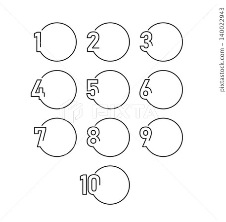 Numbered circular frames (1-10) vector illustration Numbered circular frames (1-10) vector illustration 140022943