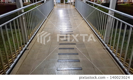 Outdoor Medical Facility Walkway With Railings Outdoor Medical Facility Walkway With Railings 140023024