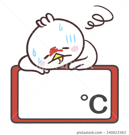 患有中暑和高溫症的白鳥 患有中暑和高溫症的白鳥 140023363