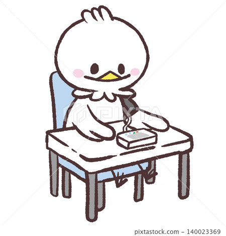 一幅白鳥測量血壓的插圖。 140023369