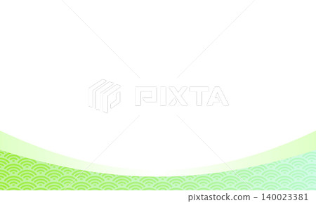 A simple Japanese-style green frame material with a seigaiha (wave) pattern. A simple Japanese-style green frame material with a seigaiha (wave) pattern. 140023381