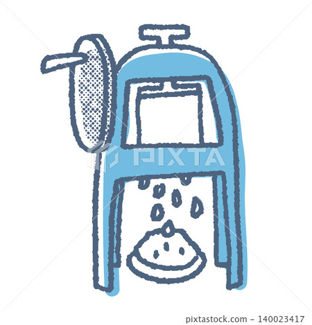 Vector illustration of a retro manual ice shaver 140023417