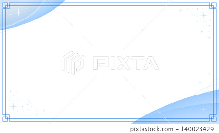 Starry sky-inspired blue frame background with simple geometric lines and light-themed decorative design. 140023429