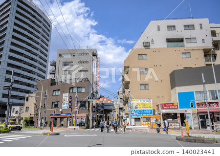 Urban landscape of Ota Ward, Tokyo: Kojiya Shopping Street in front of Kojiya Station Urban landscape of Ota Ward, Tokyo: Kojiya Shopping Street in front of Kojiya Station 140023441