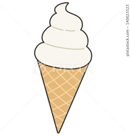 White soft serve ice cream White soft serve ice cream 140023523