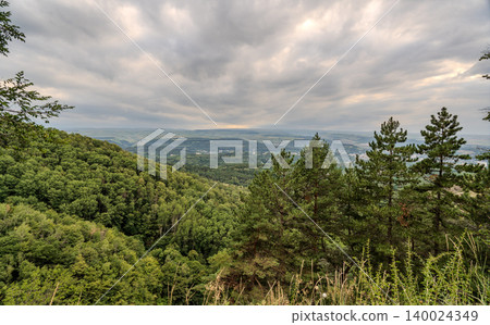 View of the mountains and Kislovodsk from the observation decks of the Kislovodsk Park View of the mountains and Kislovodsk from the observation decks of the Kislovodsk Park 140024349