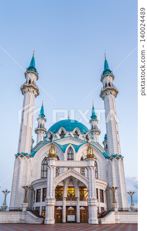 Kul Sharif mosque in Kazan Kremlin, Tatarstan, Russia. It is tourist attraction of Kazan. Kul Sharif mosque in Kazan Kremlin, Tatarstan, Russia. It is tourist attraction of Kazan. 140024489
