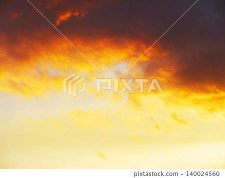 埼玉縣川口市的夕陽天空的美麗風景 140024560