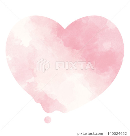 Melting heart watercolor material with a pale reddish-pink hue. Melting heart watercolor material with a pale reddish-pink hue. 140024632