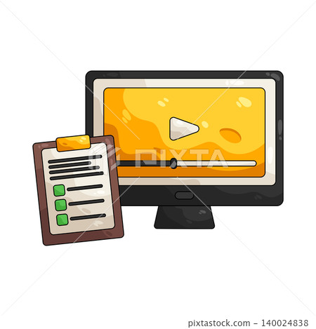 Illustration of educational video Illustration of educational video 140024838
