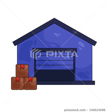 Illustration of warehouse  140024896