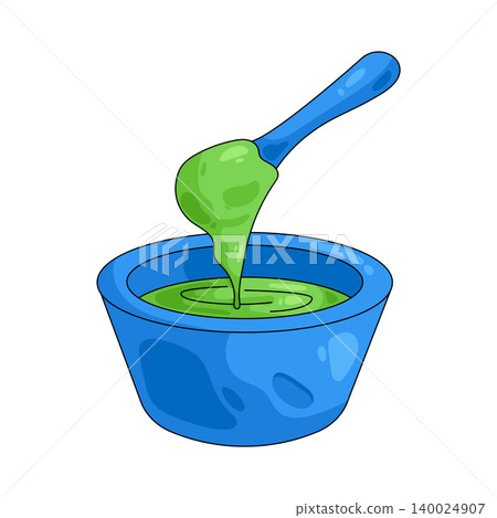 Illustration of clay mask Illustration of clay mask 140024907