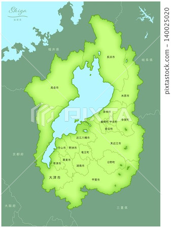 滋賀縣:日本三維地圖系列。 (含鄰近的縣、市、鎮、村,以及日文說明)日本滋賀縣 滋賀縣:日本三維地圖系列。 (含鄰近的縣、市、鎮、村,以及日文說明)日本滋賀縣 140025020
