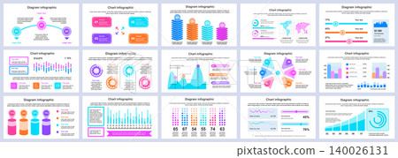 Bundle business and finance infographics presentation slides template. Different charts, diagrams, workflow, flowchart, timeline, schemes design template. Vector info graphic and infographics set. Bundle business and finance infographics presentation slides template. Different charts, diagrams, workflow, flowchart, timeline, schemes design template. Vector info graphic and infographics set. 140026131