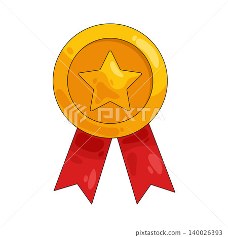 Illustration of star badge Illustration of star badge 140026393