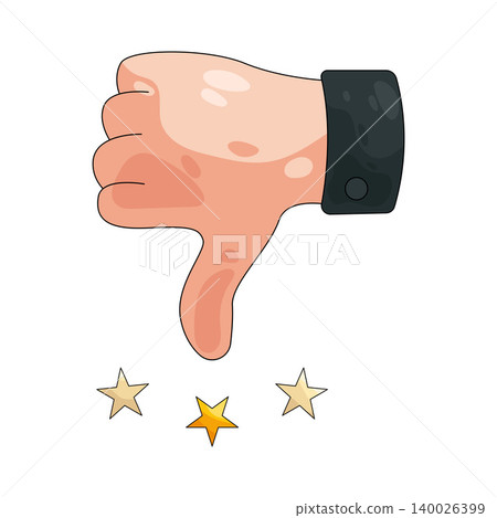 Illustration of thumbs down Illustration of thumbs down 140026399