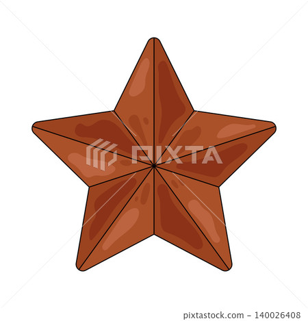 Illustration of bronze star Illustration of bronze star 140026408