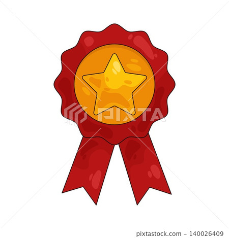 Illustration of ribbon award Illustration of ribbon award 140026409