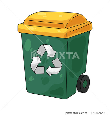 Illustration of recycle bin Illustration of recycle bin 140026469