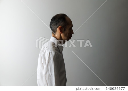 The image of a troubled middle-aged Japanese man The image of a troubled middle-aged Japanese man 140026677