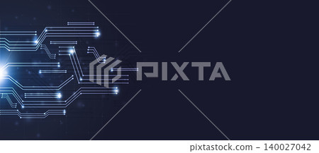 Technology Digital Scheme Banner Technology Digital Scheme Banner 140027042