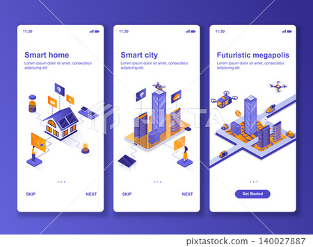 Smart home isometric GUI design kit. Smart home isometric GUI design kit. 140027887