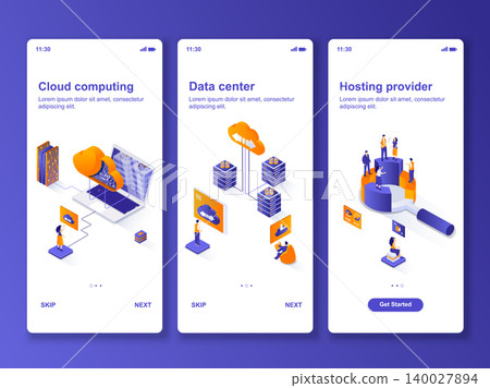 Data center isometric GUI design kit. Data center isometric GUI design kit. 140027894