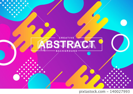 Unique vivid design with dynamic shapes in memphis style. Colorful bright background for landing page, banner or brochure. Wavy composition, dynamic gradient template with header vector Illustration. Unique vivid design with dynamic shapes in memphis style. Colorful bright background for landing page, banner or brochure. Wavy composition, dynamic gradient template with header vector Illustration. 140027993
