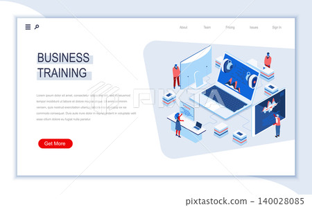 Business training isometric landing page. Business education, career development courses, motivation and mentoring. Digital technology and devices. Busy people in work situation 3d vector isometry. Business training isometric landing page. Business education, career development courses, motivation and mentoring. Digital technology and devices. Busy people in work situation 3d vector isometry. 140028085