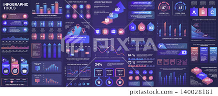 Bundle infographic UI, UX, KIT elements with charts, diagrams, workflow, flowchart, timeline, online statistics, marketing icons elements design template. Vector info graphics and infographics set. Bundle infographic UI, UX, KIT elements with charts, diagrams, workflow, flowchart, timeline, online statistics, marketing icons elements design template. Vector info graphics and infographics set. 140028181
