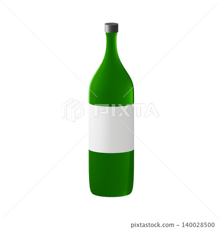 3DCG green wine bottle 3DCG green wine bottle 140028500