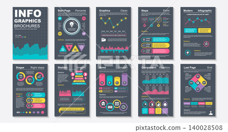 Infographic brochures data visualization vector design template. Can be used for info graphic, resume and cv, web, print, magazine, poster, flyer, brochure, annual report, marketing, advertising. Infographic brochures data visualization vector design template. Can be used for info graphic, resume and cv, web, print, magazine, poster, flyer, brochure, annual report, marketing, advertising. 140028508
