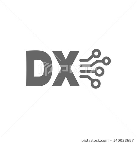Digital Transformation (DX) symbol/icon material (gray) 140028697
