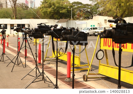Video camera at Press conference 140028813