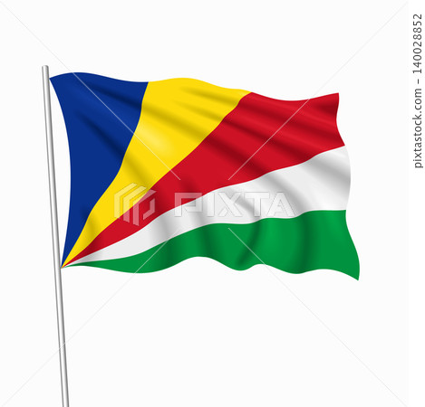 Seychelles waving national flag, design for national holidays. Vector illustration. Seychelles waving national flag, design for national holidays. Vector illustration. 140028852