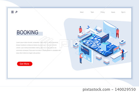 Online booking isometric landing page. Travel application for ticket orders, hotel search, review and reservation. Digital technology and devices. Busy people in work situation 3d vector isometry. Online booking isometric landing page. Travel application for ticket orders, hotel search, review and reservation. Digital technology and devices. Busy people in work situation 3d vector isometry. 140029550