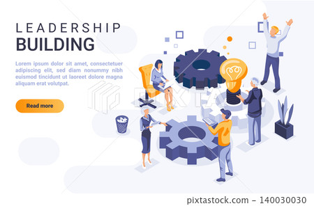 Leadership building landing page vector template with isometric illustration. Business organization and administration homepage interface layout with isometry. Workflow management 3d webpage design Leadership building landing page vector template with isometric illustration. Business organization and administration homepage interface layout with isometry. Workflow management 3d webpage design 140030030