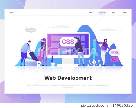 Web development modern flat design concept. Landing page template. Modern flat vector illustration concepts for web page, website and mobile website. Easy to edit and customize. Web development modern flat design concept. Landing page template. Modern flat vector illustration concepts for web page, website and mobile website. Easy to edit and customize. 140030330