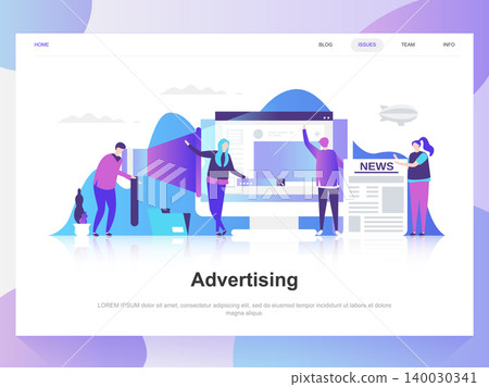 Advertising and promo modern flat design concept. Landing page template. Modern flat vector illustration concepts for web page, website and mobile website. Easy to edit and customize. Advertising and promo modern flat design concept. Landing page template. Modern flat vector illustration concepts for web page, website and mobile website. Easy to edit and customize. 140030341